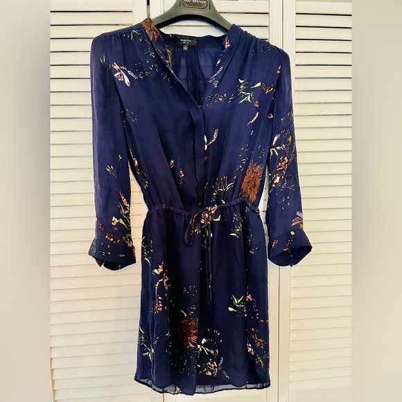 Babaton 100% silk navy dress - Picture 1 of 1